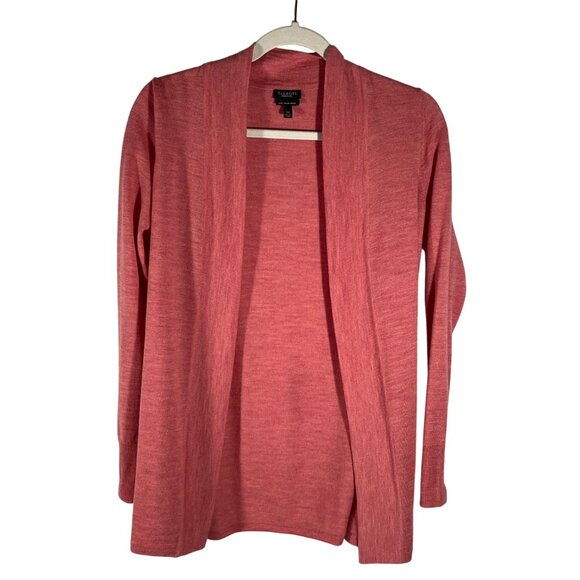 Talbots Pure Italian Merino Wool Open Cardigan Sweater XS Dusty Rose - Picture 1 of 7